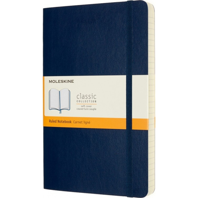 Блокнот MOLESKINE CLASSIC SOFT EXPANDED LARGE линейка, синий сапфир QP616EXPB20
